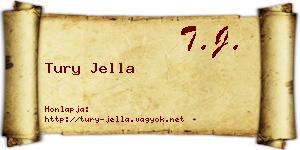 Tury Jella névjegykártya